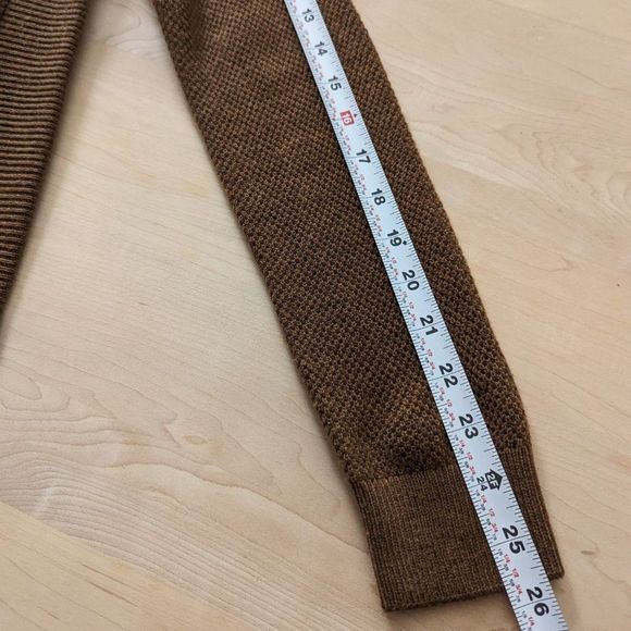 23. George Knit Cardigan Long Sleeve Brown Light knit, Rounded Bottoms, Long - Picture 9 of 11